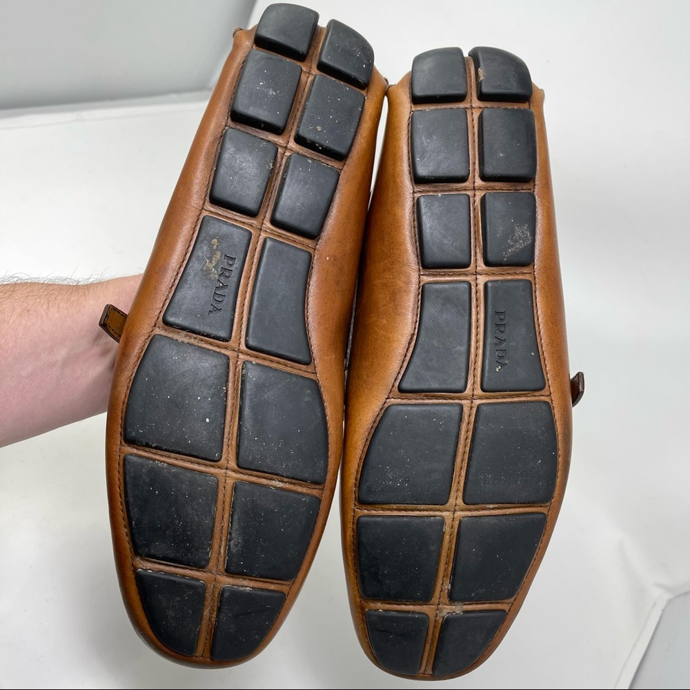 Prada shoes loafers belt leather driving shoes slip on in size 11 - Picture 5 of 16
